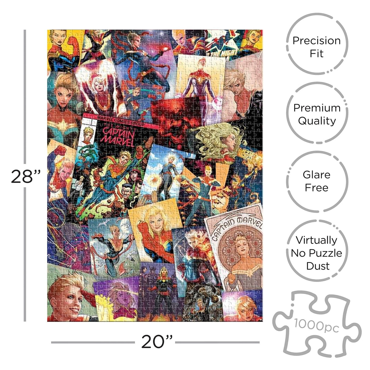 Marvel Captain Marvel Collage 1000 Piece Jigsaw Puzzle