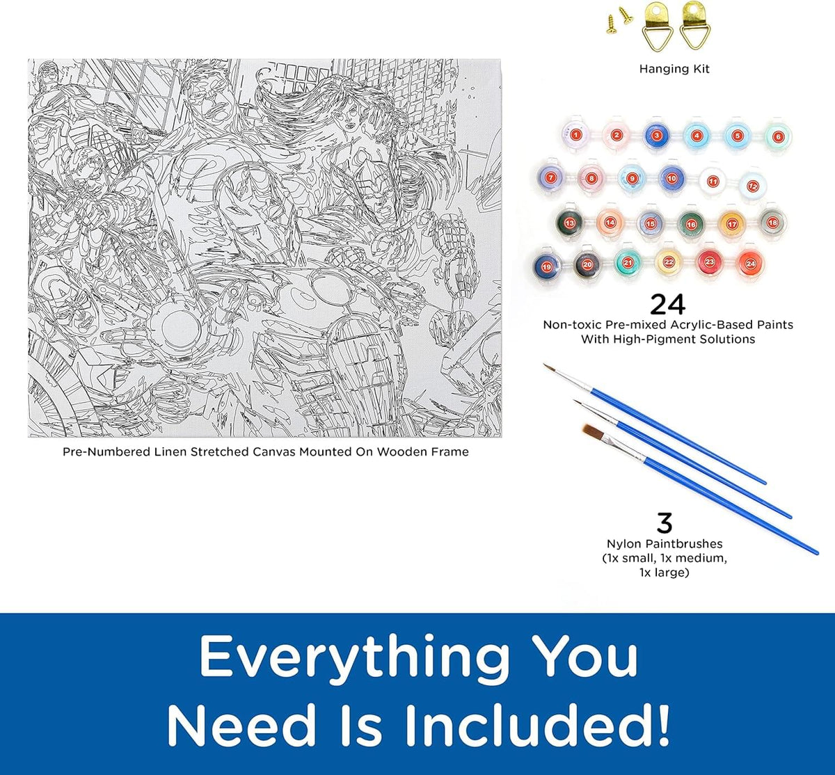 Marvel Avengers Art-By-Numbers Craft Kit