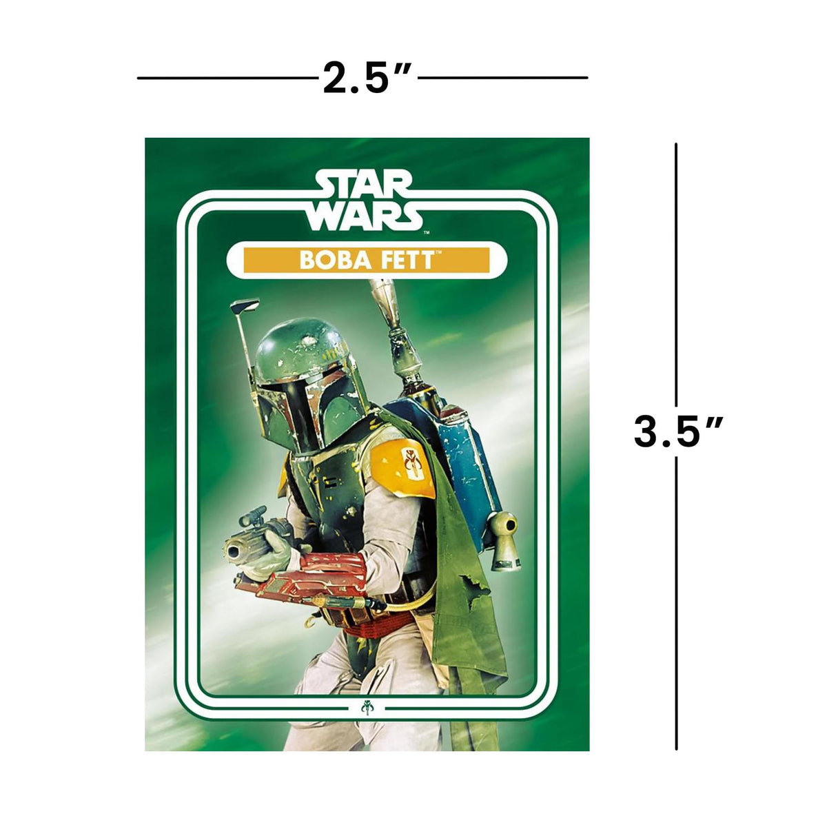 Star Wars Boba Fett 2.5 x 3.5 Inch Flat Magnet