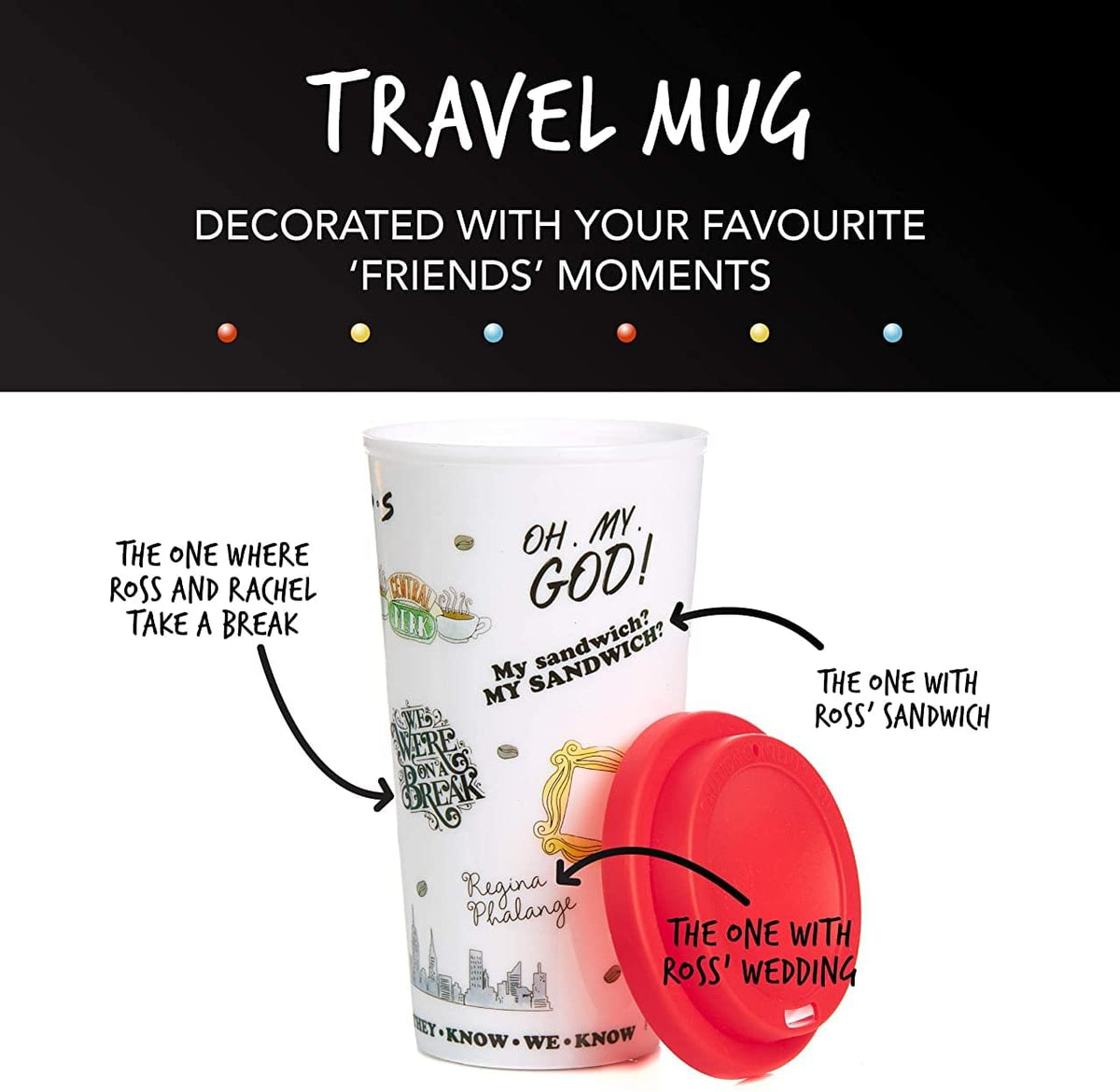 Friends Central Perk 15oz Travel Mug