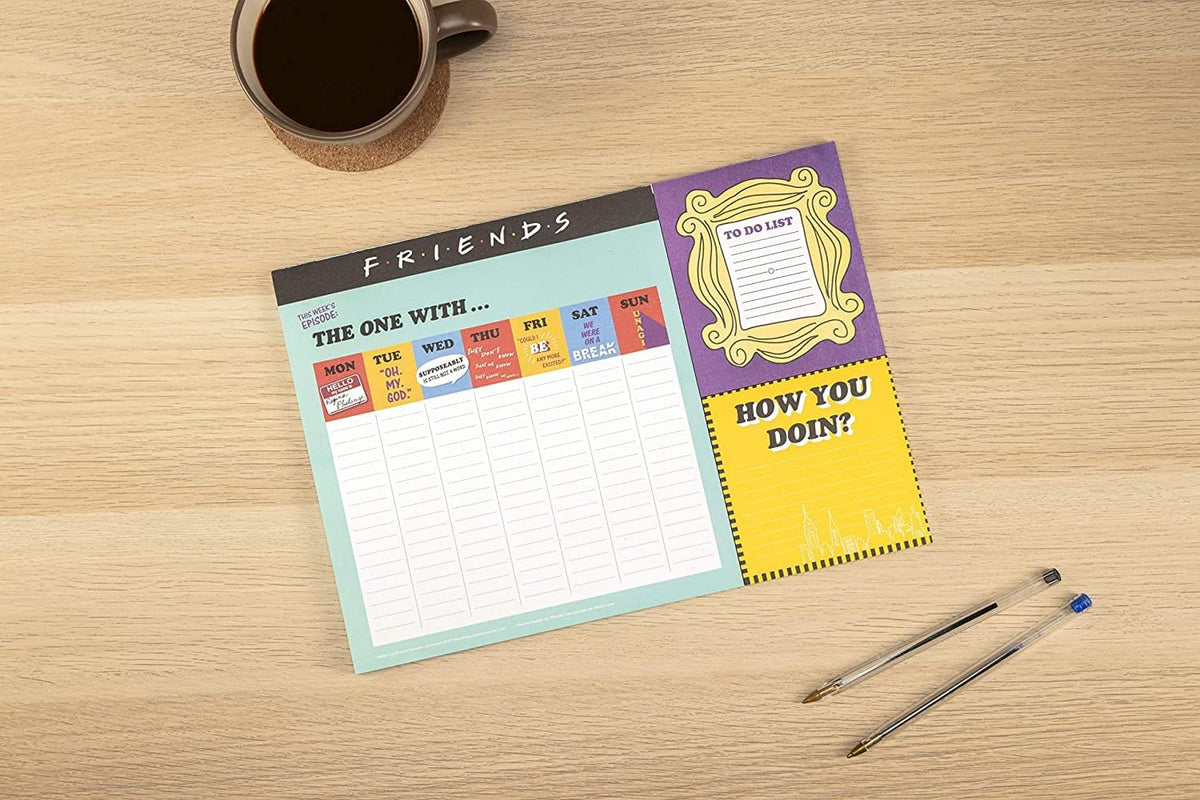 Friends TV Sitcom Themed Desk Planner | Weekly Calendar | 52 Pages