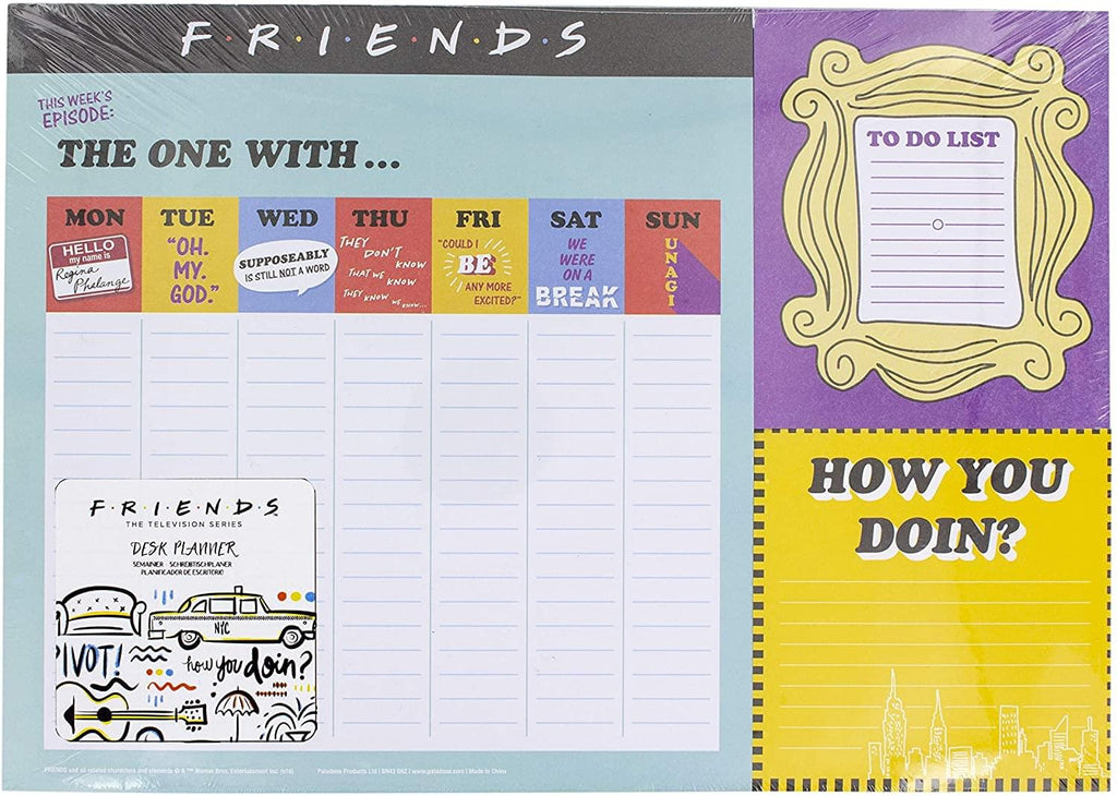 Friends TV Sitcom Themed Desk Planner | Weekly Calendar | 52 Pages