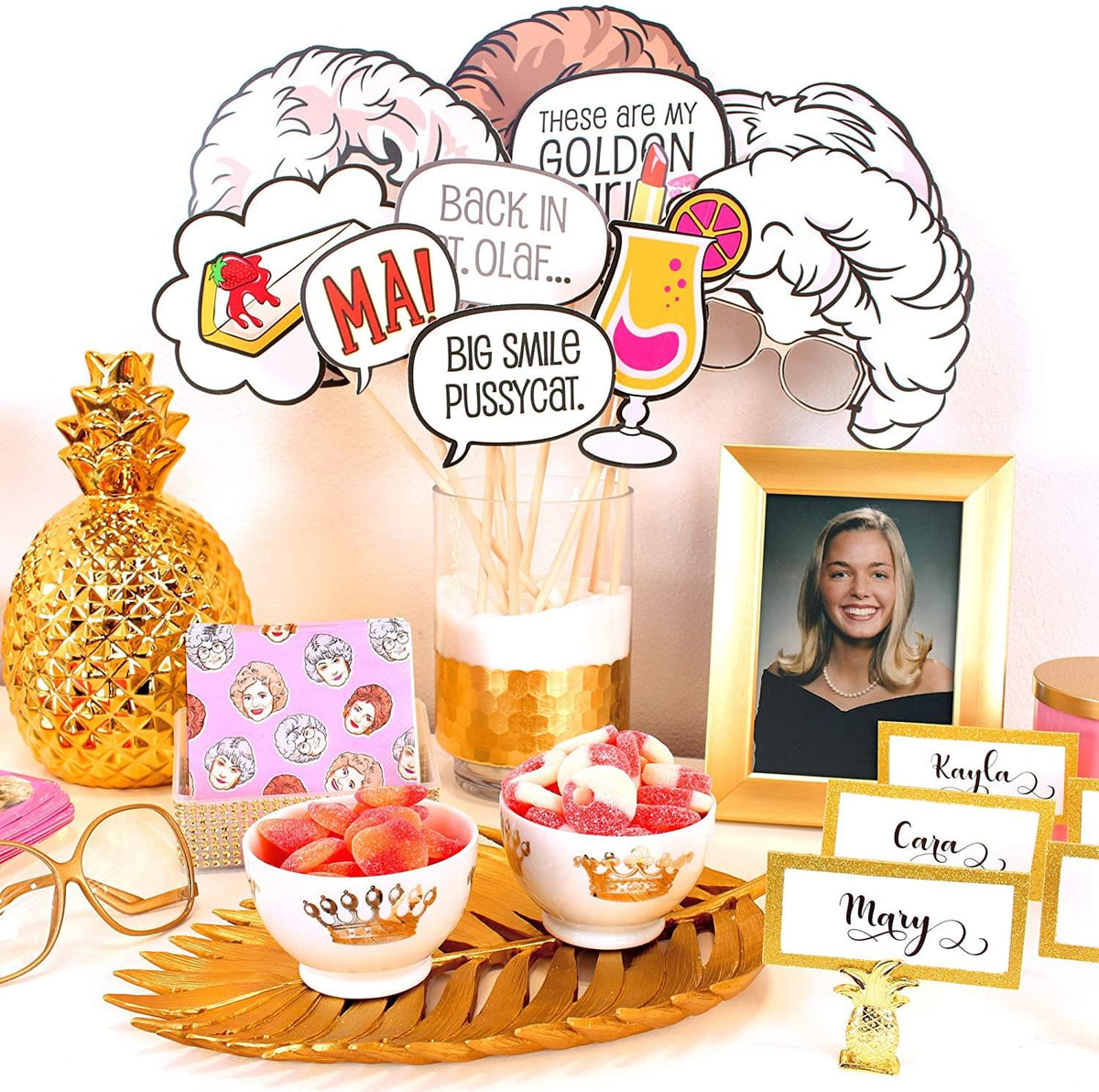 The Golden Girls Party Photo Props | Set of 11