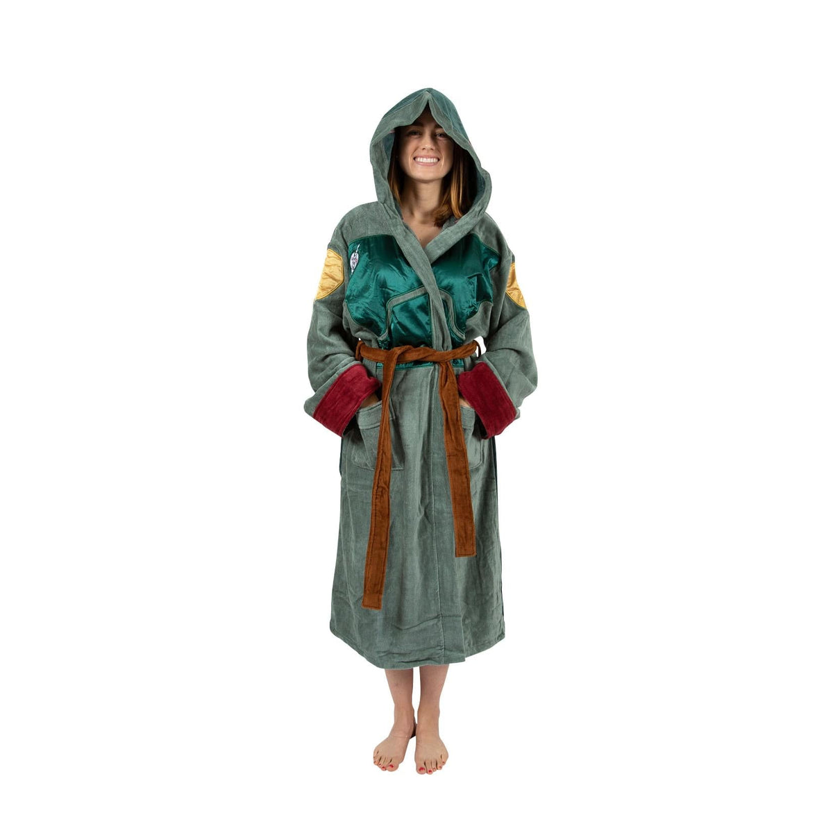 Star Wars Boba Fett Unisex Hooded Bathrobe for Adults
