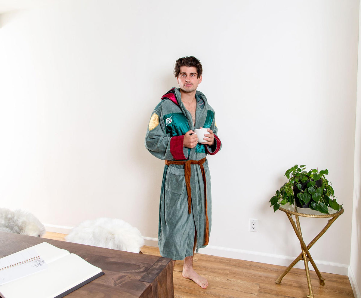 Star Wars Boba Fett Unisex Hooded Bathrobe for Adults
