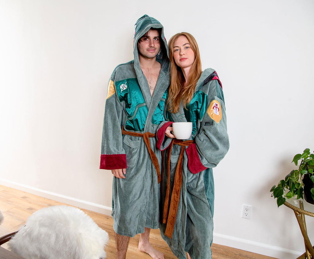 Star Wars Boba Fett Unisex Hooded Bathrobe for Adults