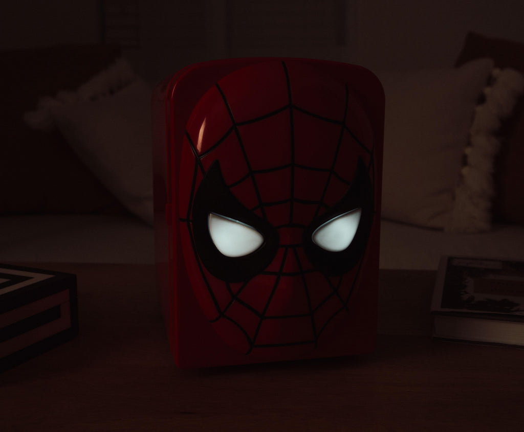 Marvel Spider-Man 4-Liter Mini Fridge Thermoelectric Cooler | Holds 6 Cans