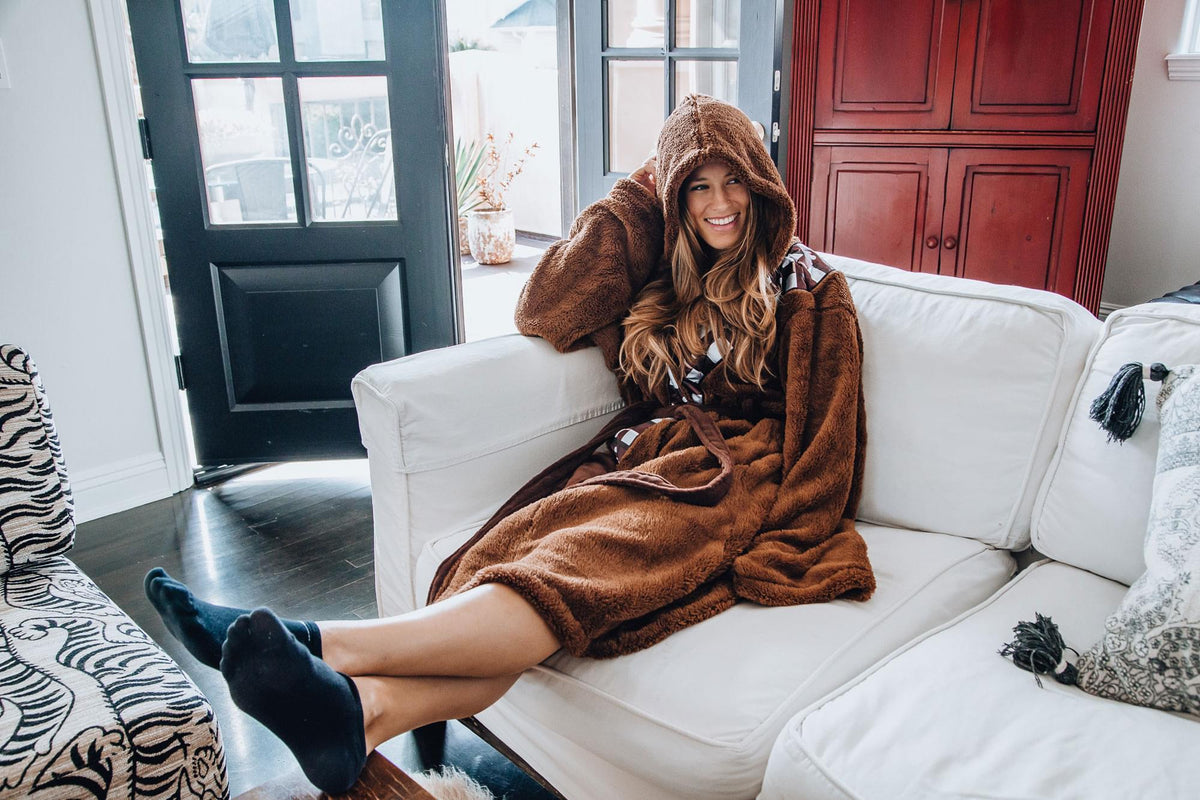 Star Wars Chewbacca Hooded Bathrobe for Adults | One Size Fits Most
