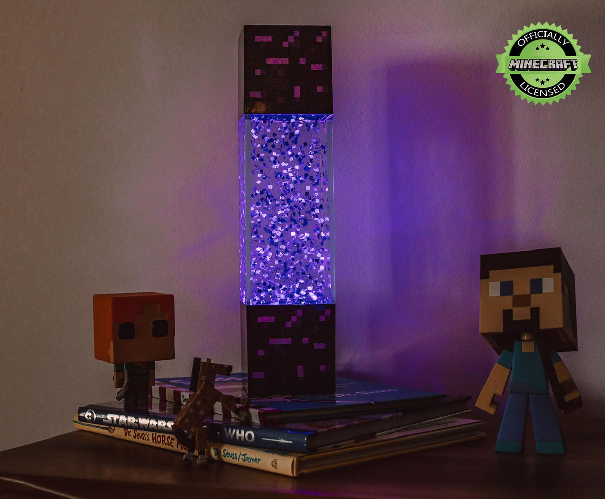 Minecraft Multi-Nether Portal Glitter Motion Light | 12 Inches Tall