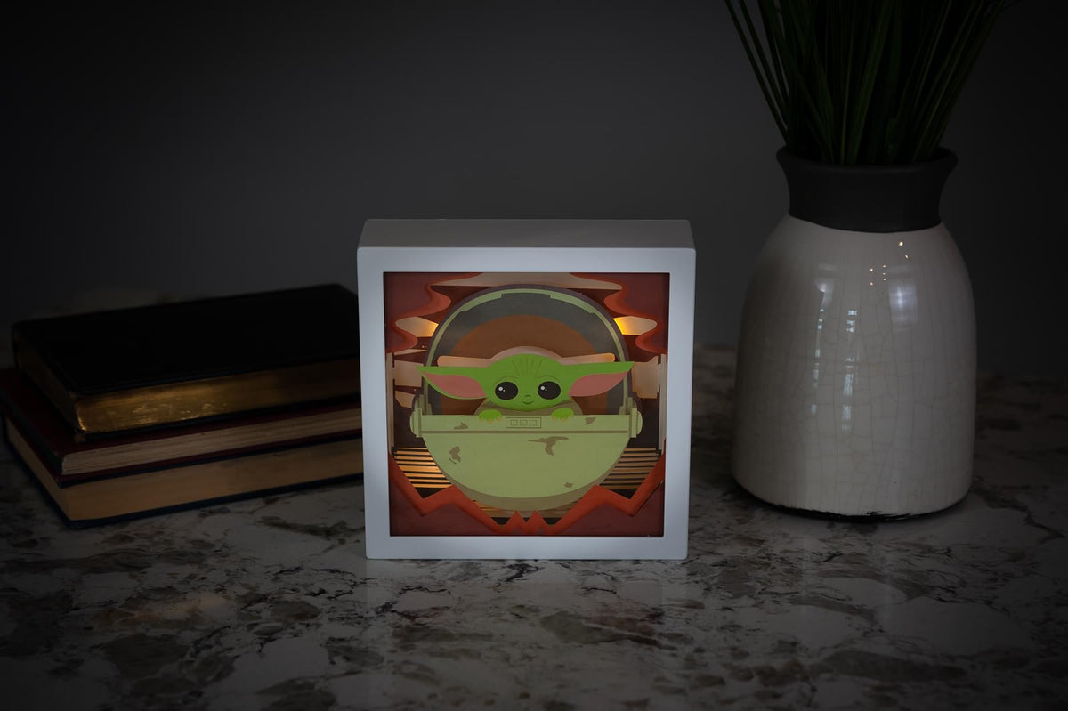 Star Wars: The Mandalorian, The Child 3D Mini Shadow Light Box | 6 x 6 Inches