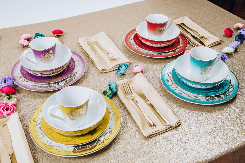 Disney Villains 16-Piece Dinnerware Set | Maleficent, Evil Queen, Jafar, Ursula