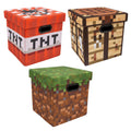Minecraft 13-Inch Storage Bin Cube Organizers With Lid | Set Of 3