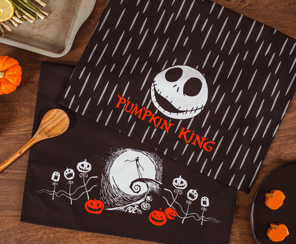 Disney The Nightmare Before Christmas Jack Black Kitchen Hand Towels | Set of 2