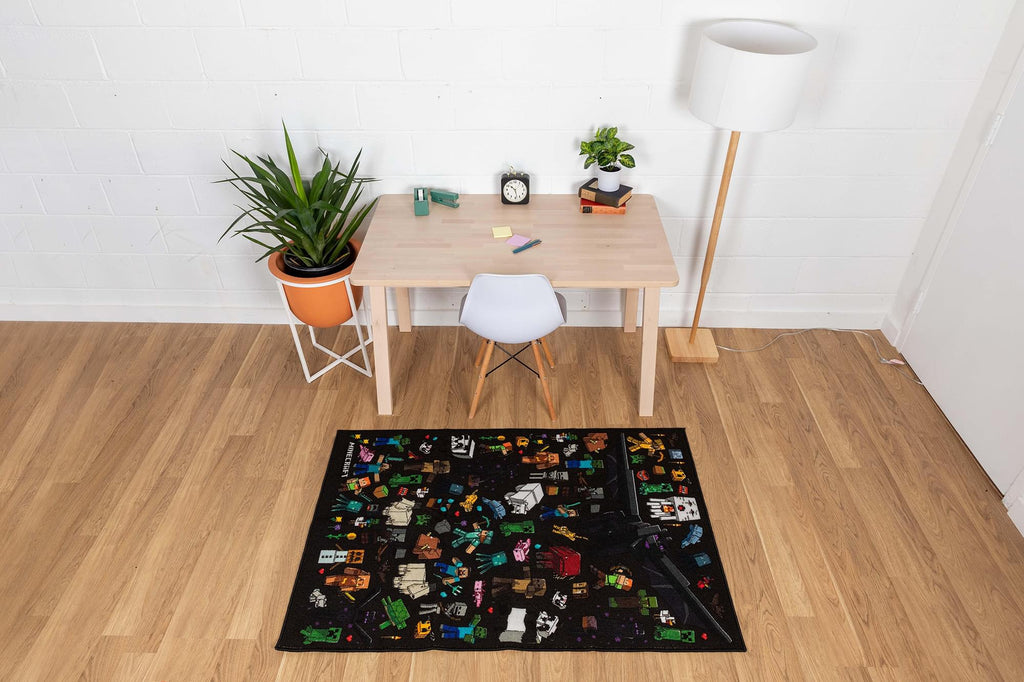 Minecraft Mob Printed Area Rug | 60 x 39 Inches