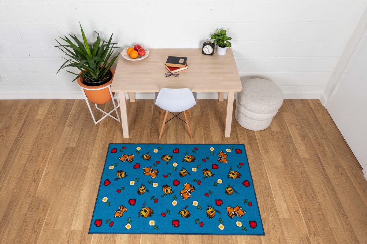 Minecraft Peaceful Printed Area Rug | 60 x 39 Inches