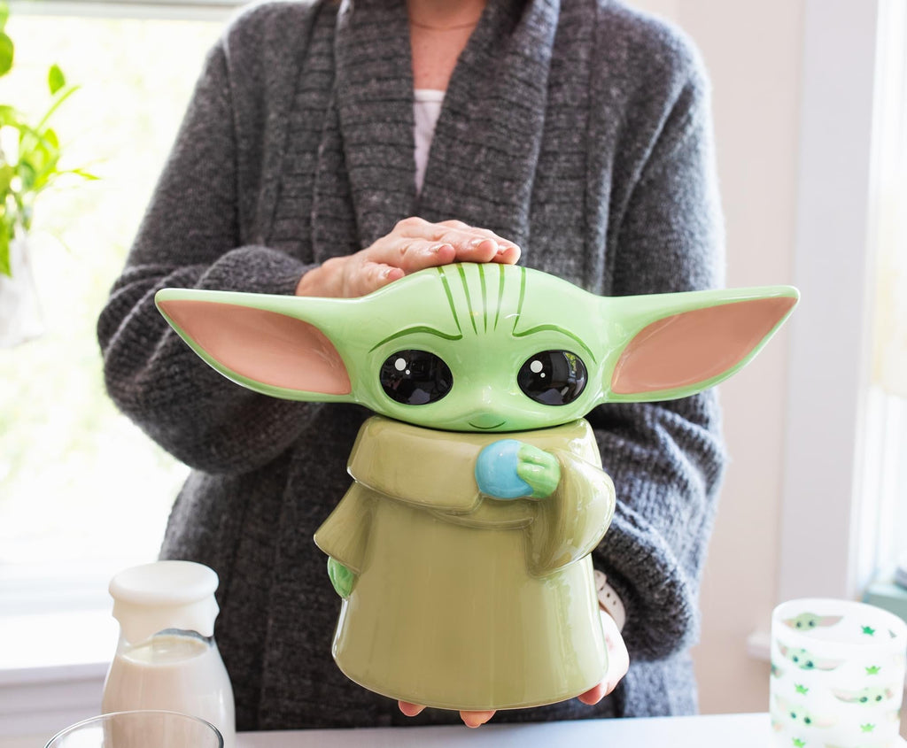 Star Wars: The Mandalorian Grogu Ceramic Cookie Jar Container | 13 Inches Tall