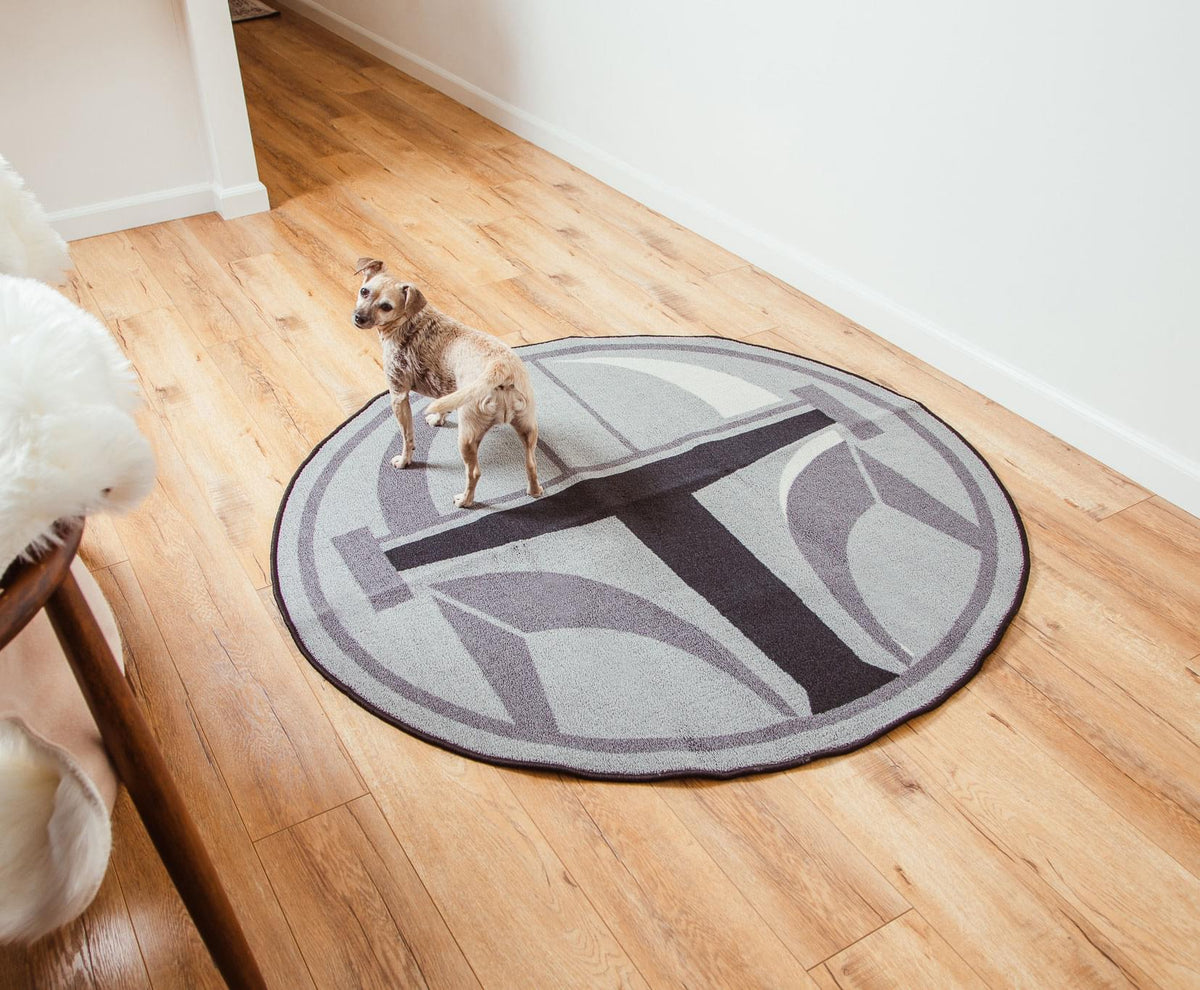 Star Wars: The Mandalorian Helmet Round Area Rug | 52 Inches
