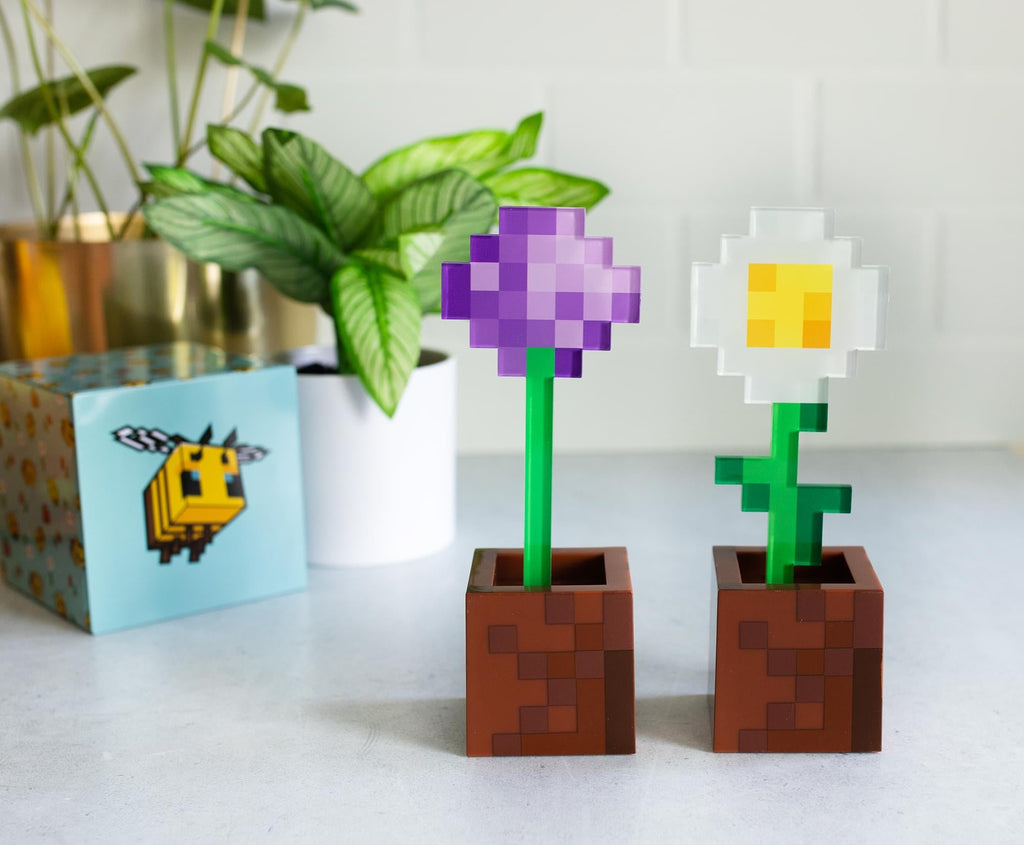 Minecraft Daisy and Allium Flower Pot Mood Lights | Set of 2