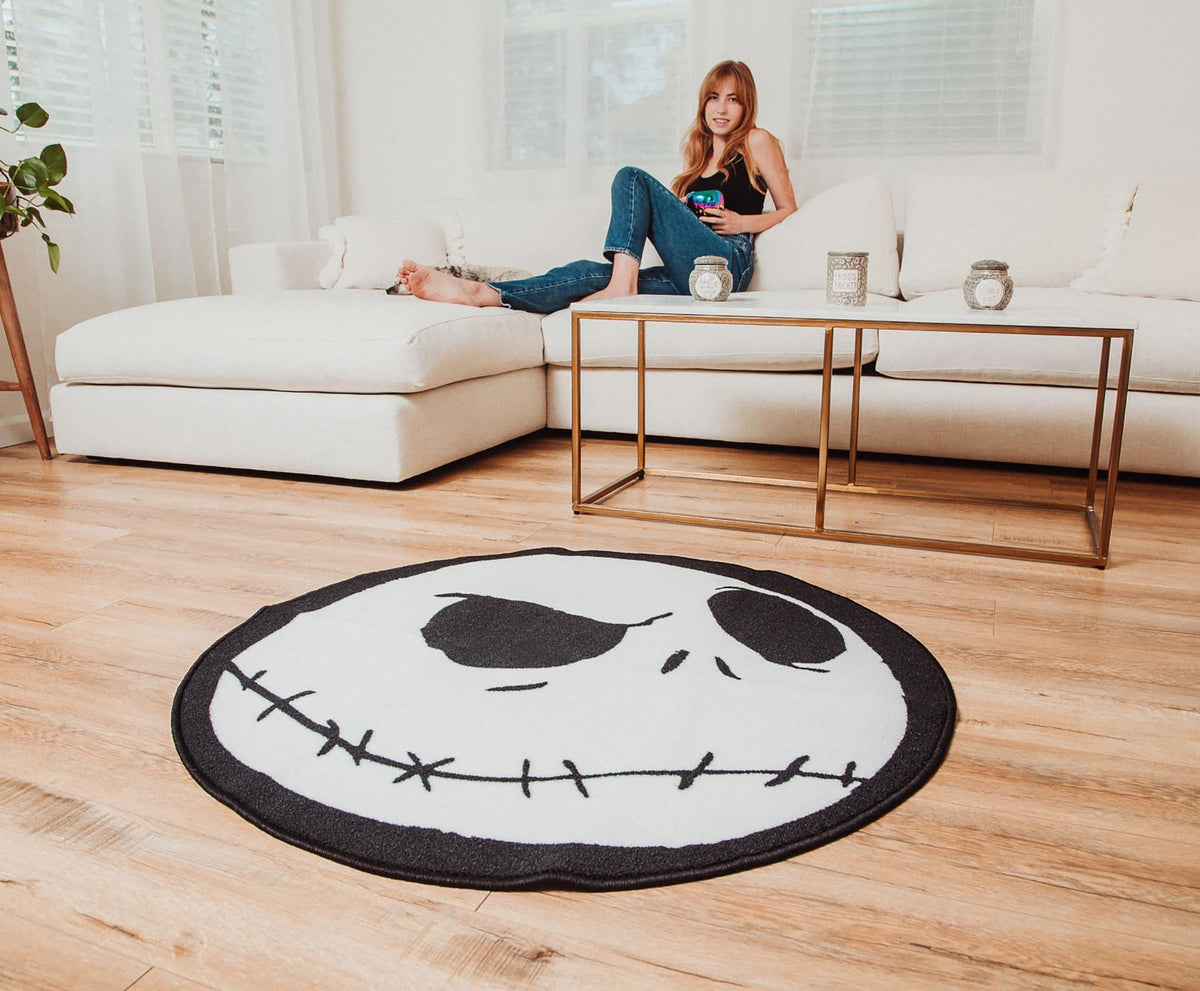 Disney The Nightmare Before Christmas Jack Skellington 39-Inch Round Area Rug