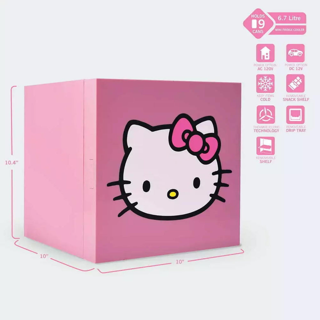 Sanrio Hello Kitty Pink 6.7L Single Door Mini Fridge