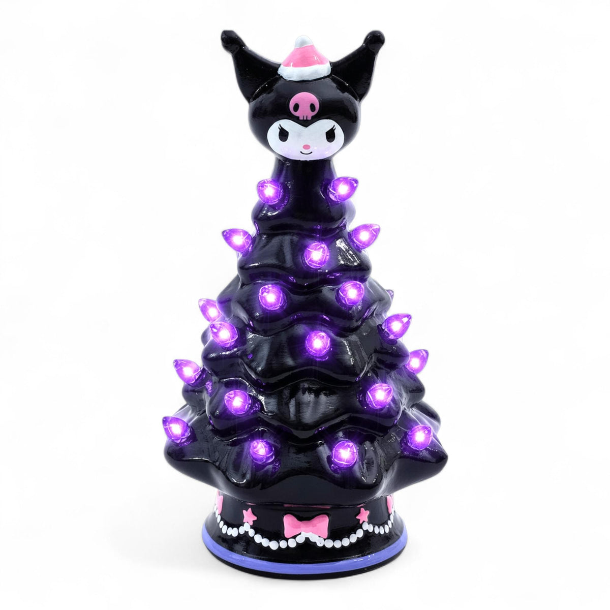 Sanrio Kuromi Light-Up Ceramic Christmas Tree | 6 Inches Tall