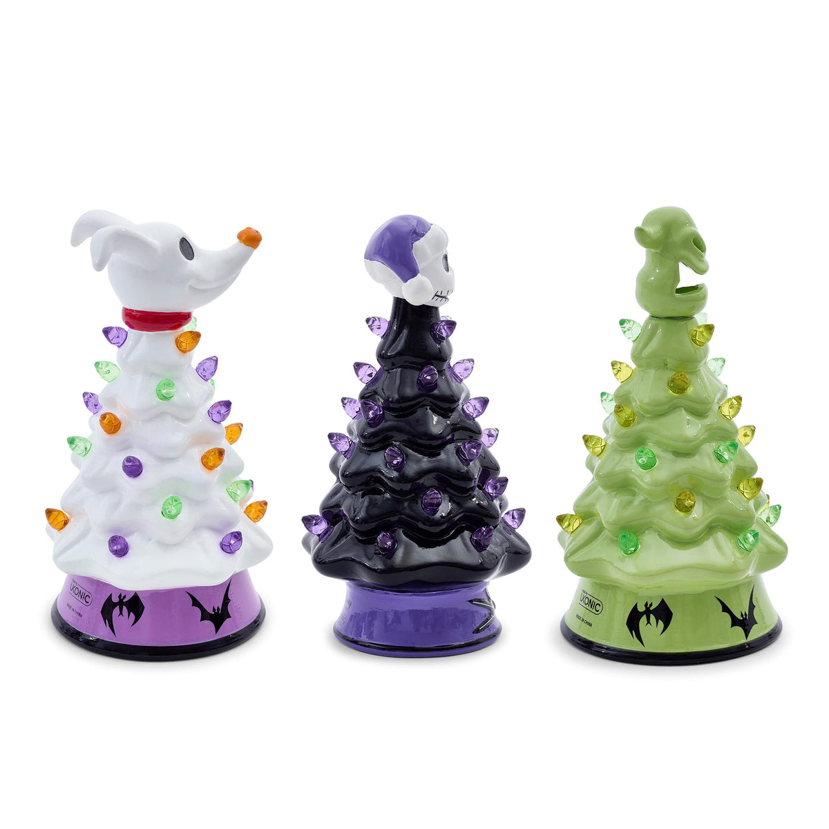 Disney The Nightmare Before Christmas Light-Up Ceramic Christmas Tree Set Of 3