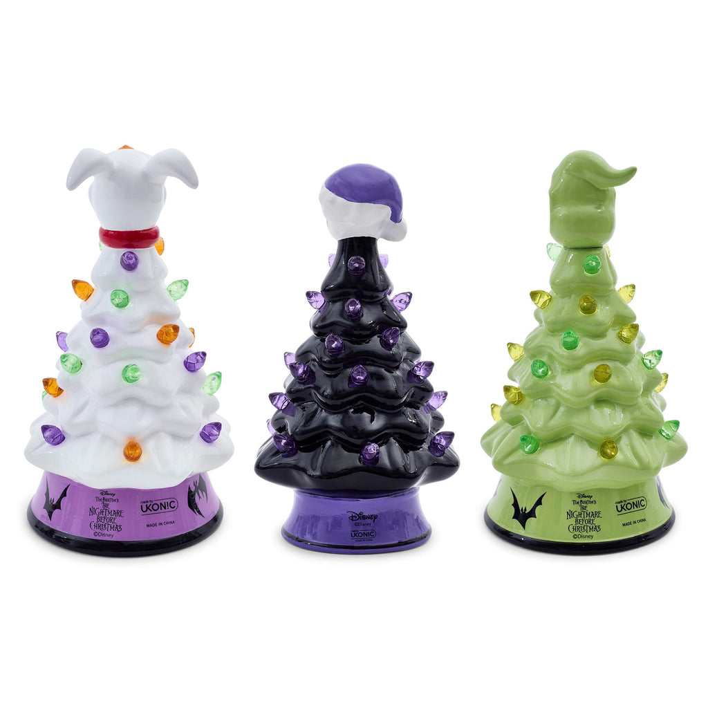 Disney The Nightmare Before Christmas Light-Up Ceramic Christmas Tree Set Of 3