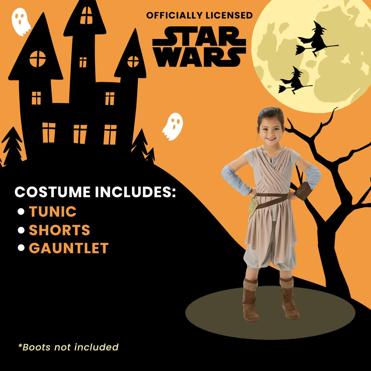 Star Wars The Force Awakens Rey Deluxe Child Costume