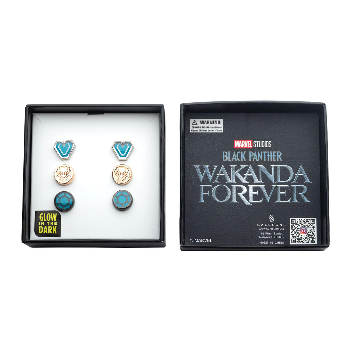 Marvel Black Panther: Wakanda Forever 3-Piece Stud Earring Set