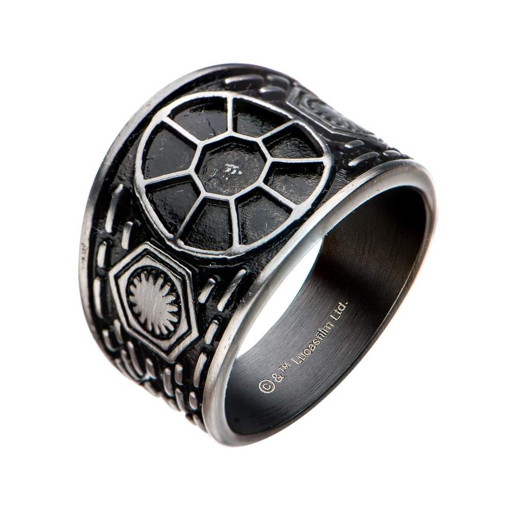 Star Wars Episode Viii – The Last Jedi Tie Fighter Signet Stainless Steel Ring
