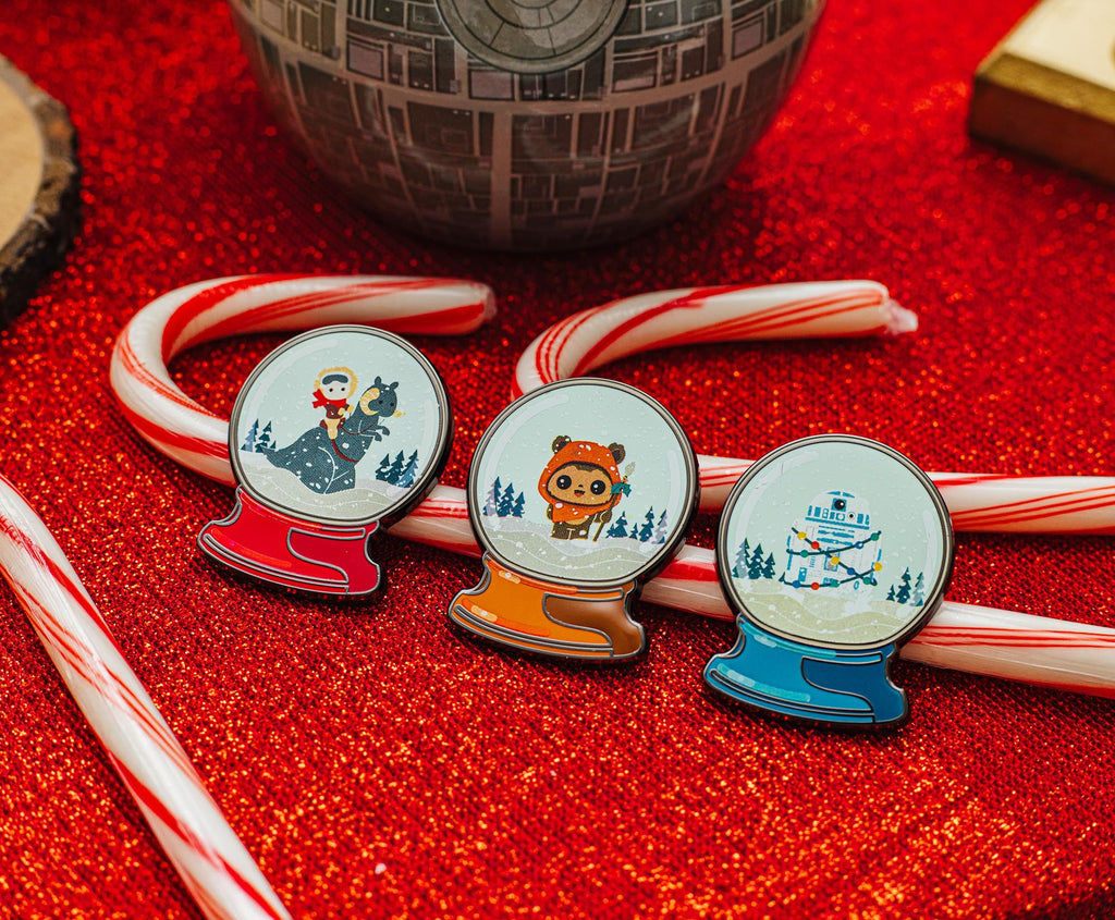 Star Wars Han Solo and Tauntaun Winter Snow Globe Enamel Pin
