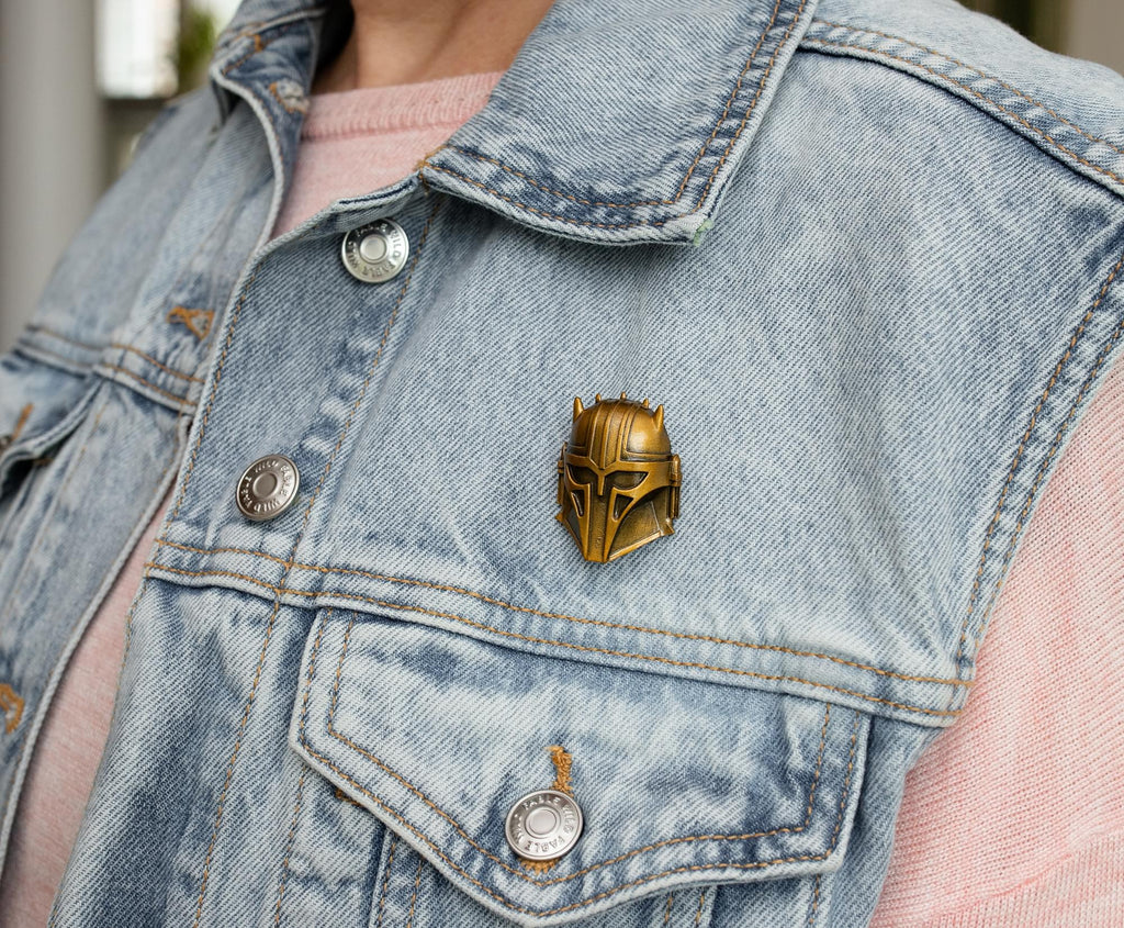 Star Wars: The Mandalorian 4-Piece 3D Metal Helmet Pin Set | Toynk Exclusive
