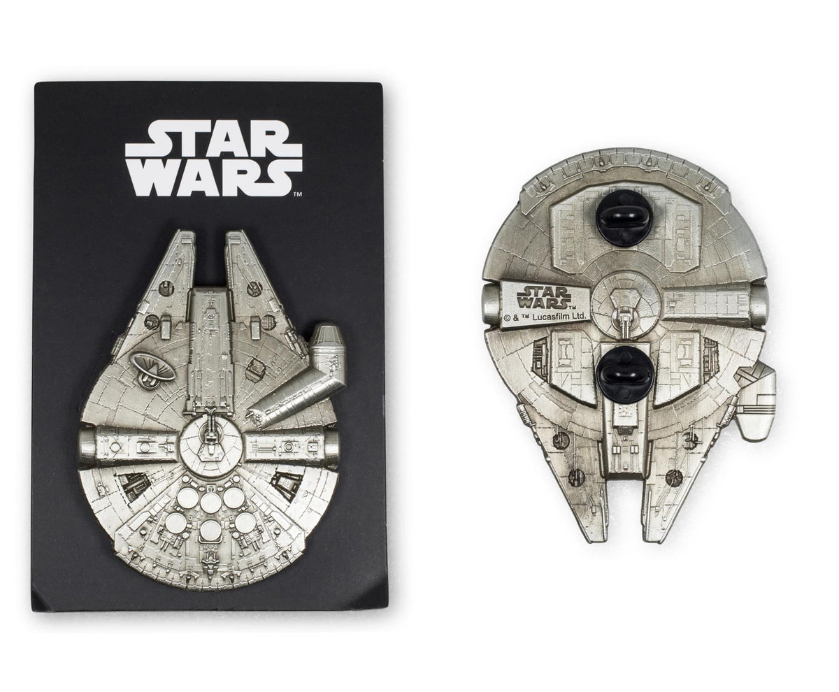 Star Wars Millennium Falcon Collector Metal Pin | 3 x 2 Inches | Toynk Exclusive