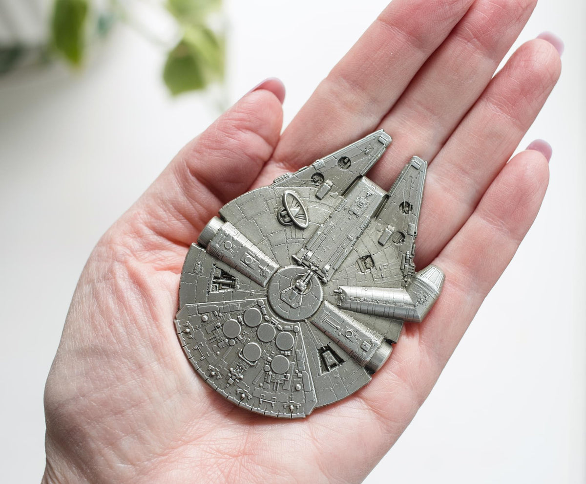Star Wars Millennium Falcon Collector Metal Pin | 3 x 2 Inches | Toynk Exclusive