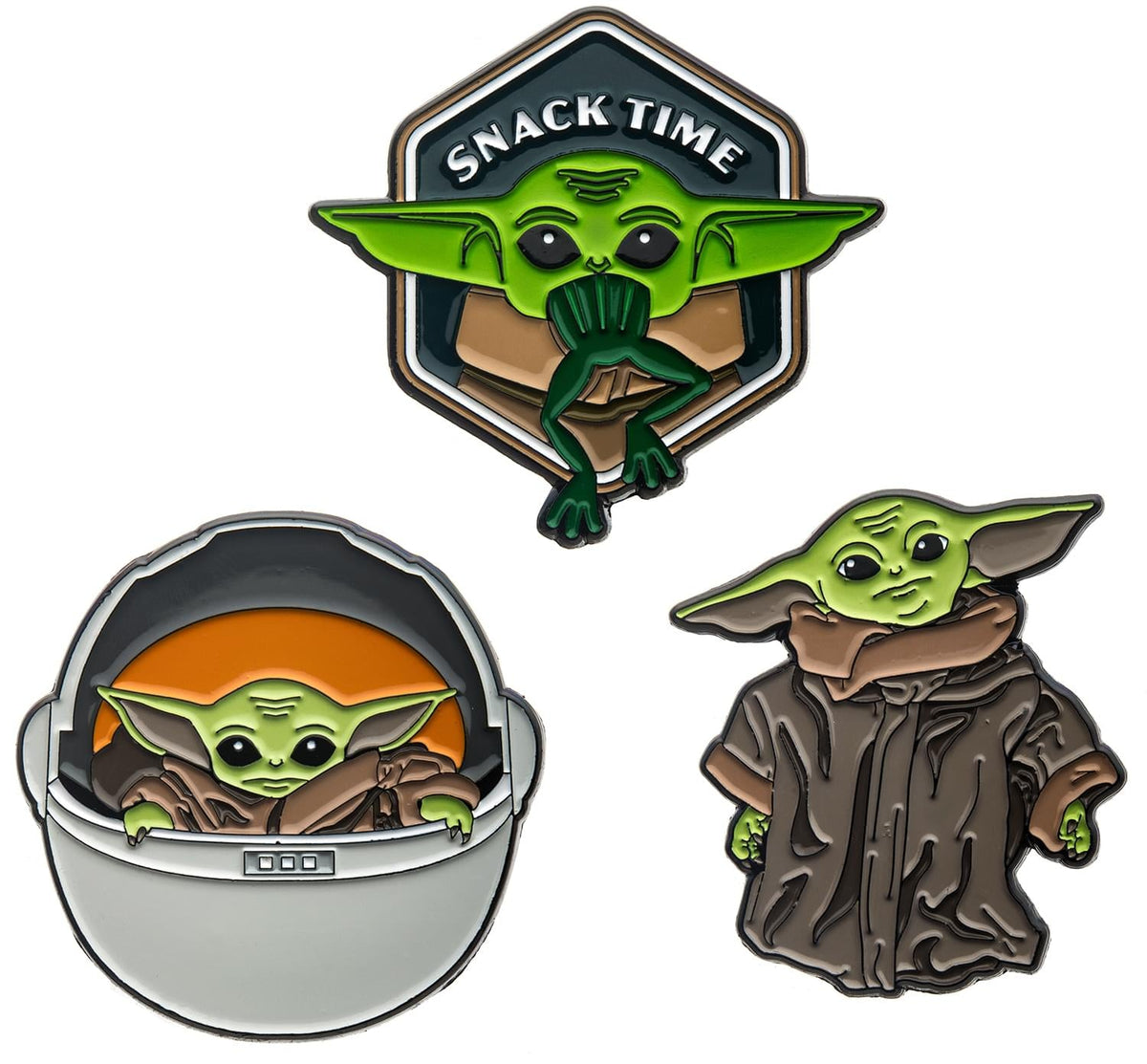 Star Wars: The Mandalorian, The Child "Baby Yoda" Enamel Pin Bundle A | Set of 3