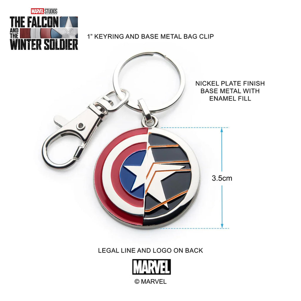 Marvel Captain America/ Winter Soldier Enamel Keychain