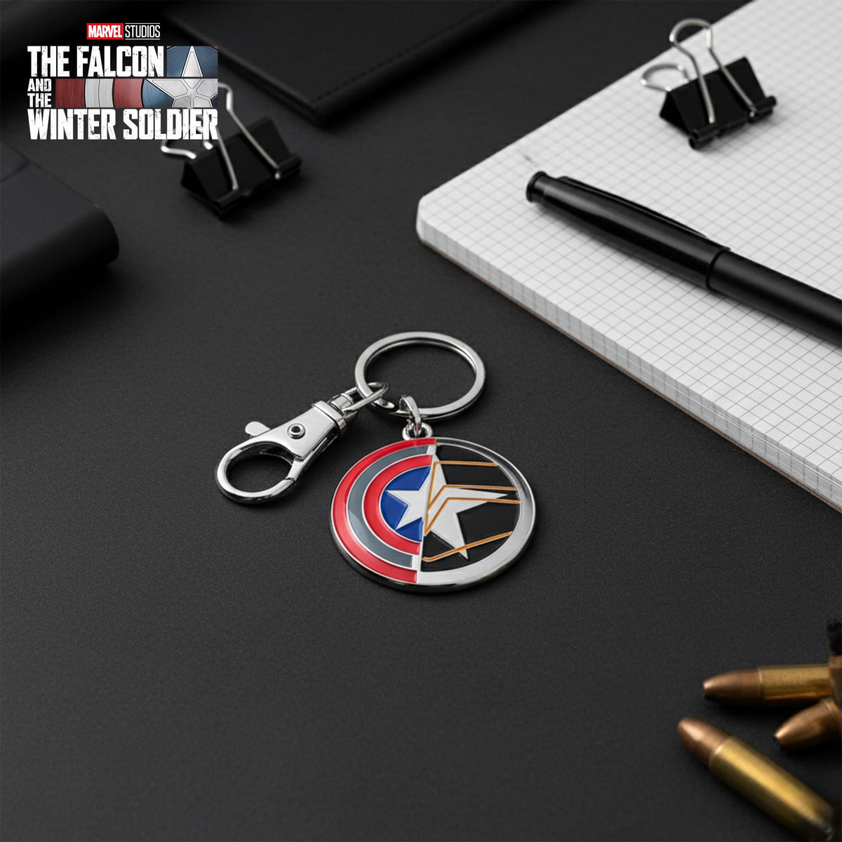 Marvel Captain America/ Winter Soldier Enamel Keychain