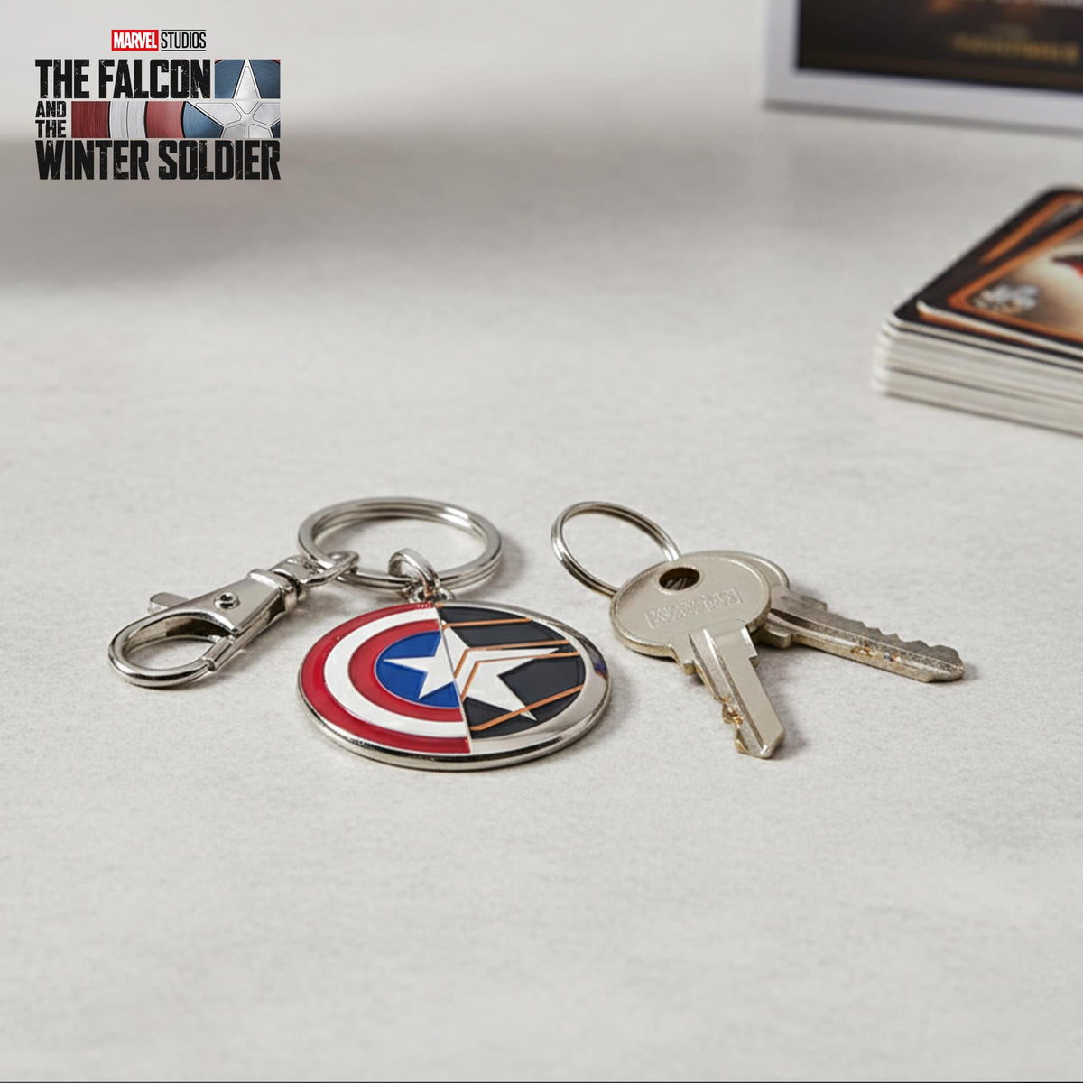 Marvel Captain America/ Winter Soldier Enamel Keychain