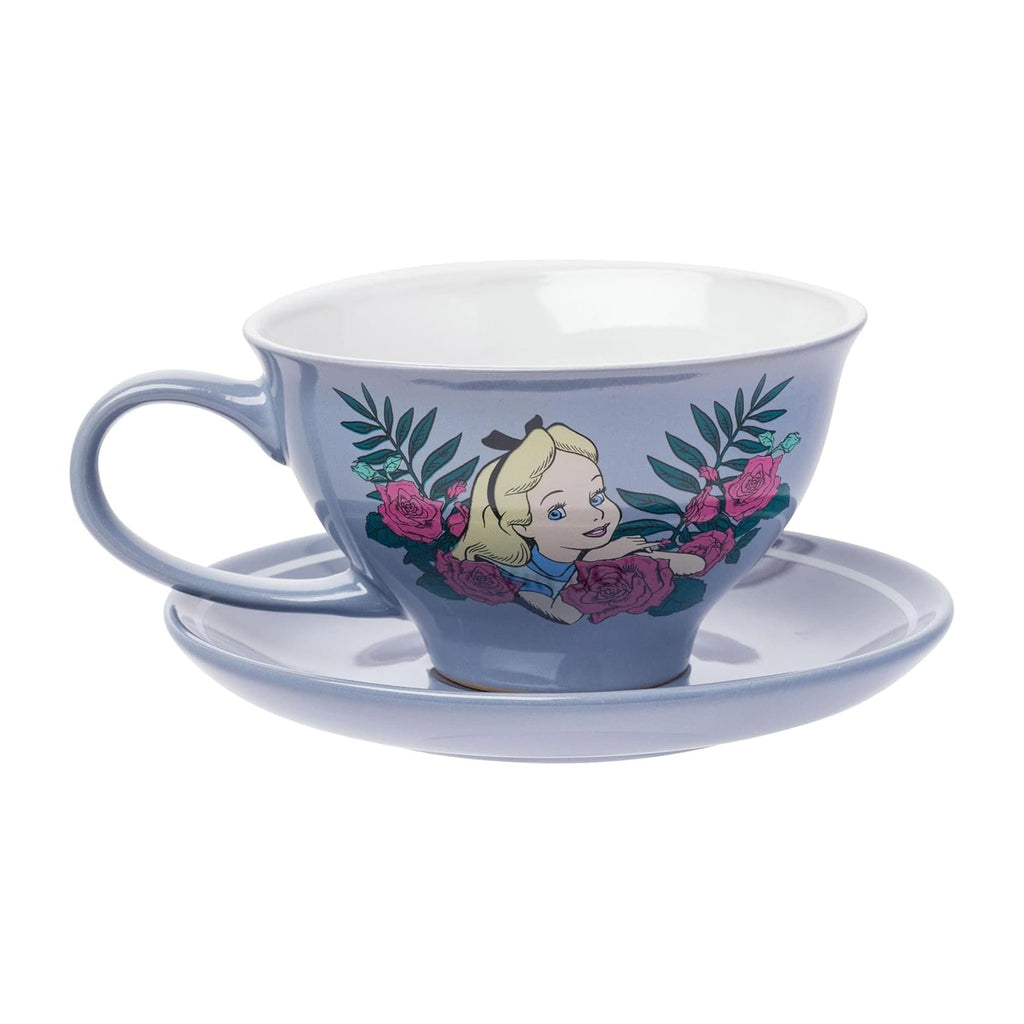 Disney Alice In Wonderland Mad Hatter Teacup and Saucer Set | Holds 12 Ounces