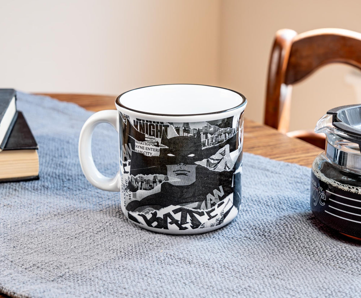 DC Comics Batman Collage Ceramic Camper Mug | Holds 20 Ounces