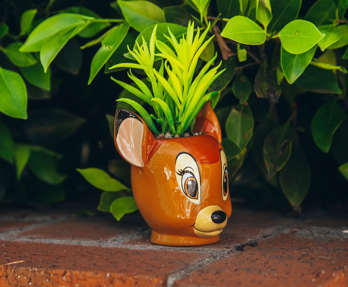 Disney Bambi 5-Inch Ceramic Mini Planter with Artificial Succulent