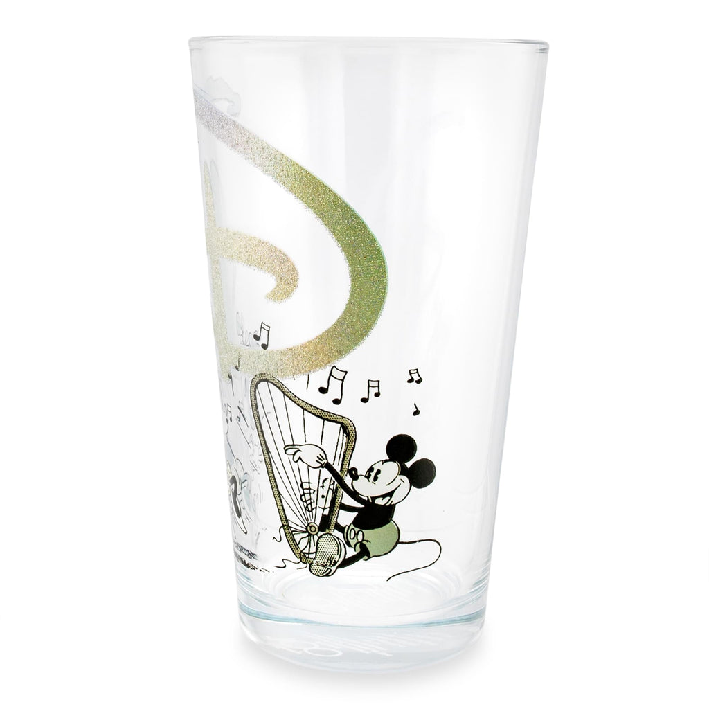 Disney 100 Years of Wonder Glitter Pint Glass | Holds 16 Ounces
