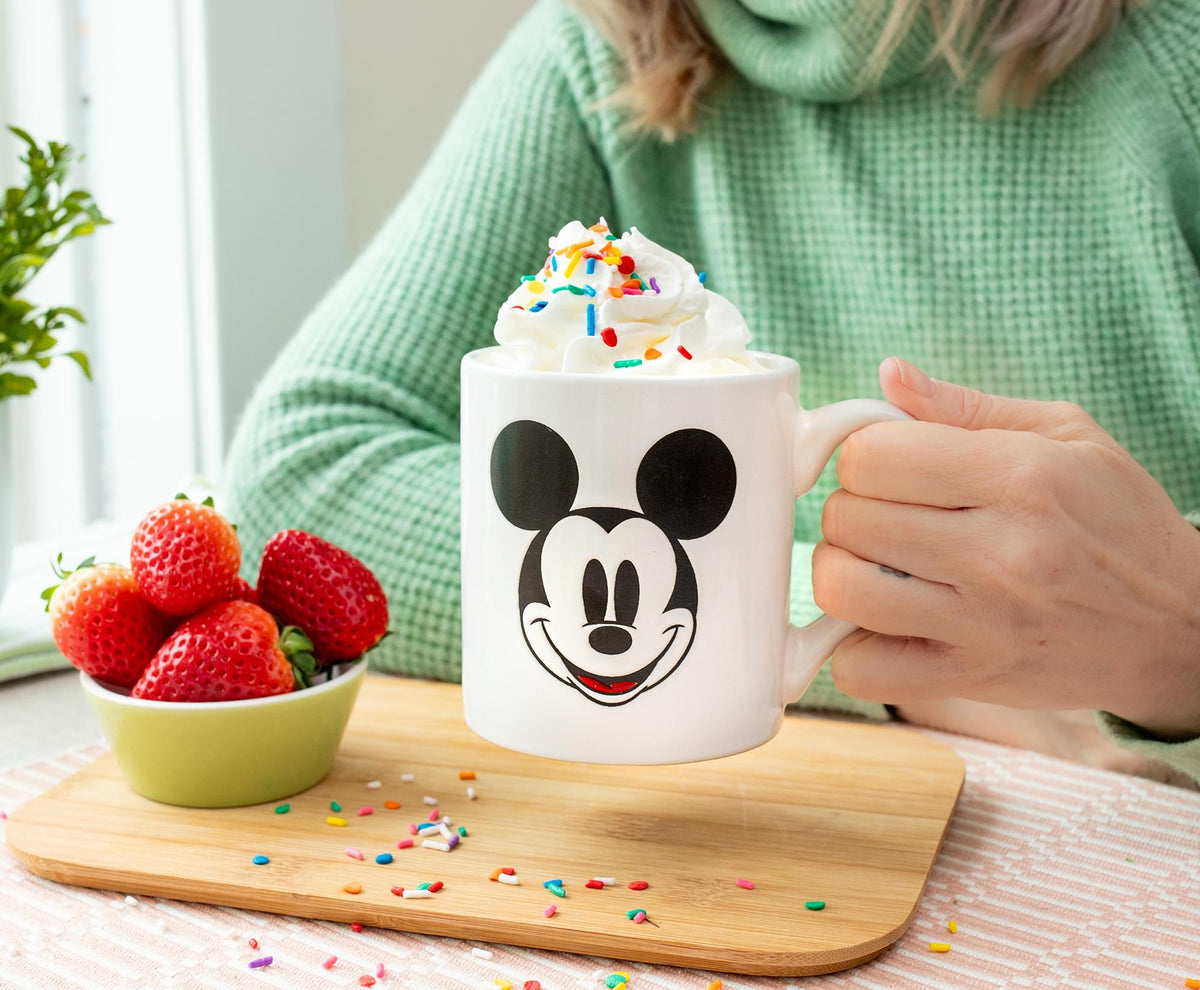 Disney Mickey Mouse Wax Resist Ceramic Mug | Holds 14 Ounces
