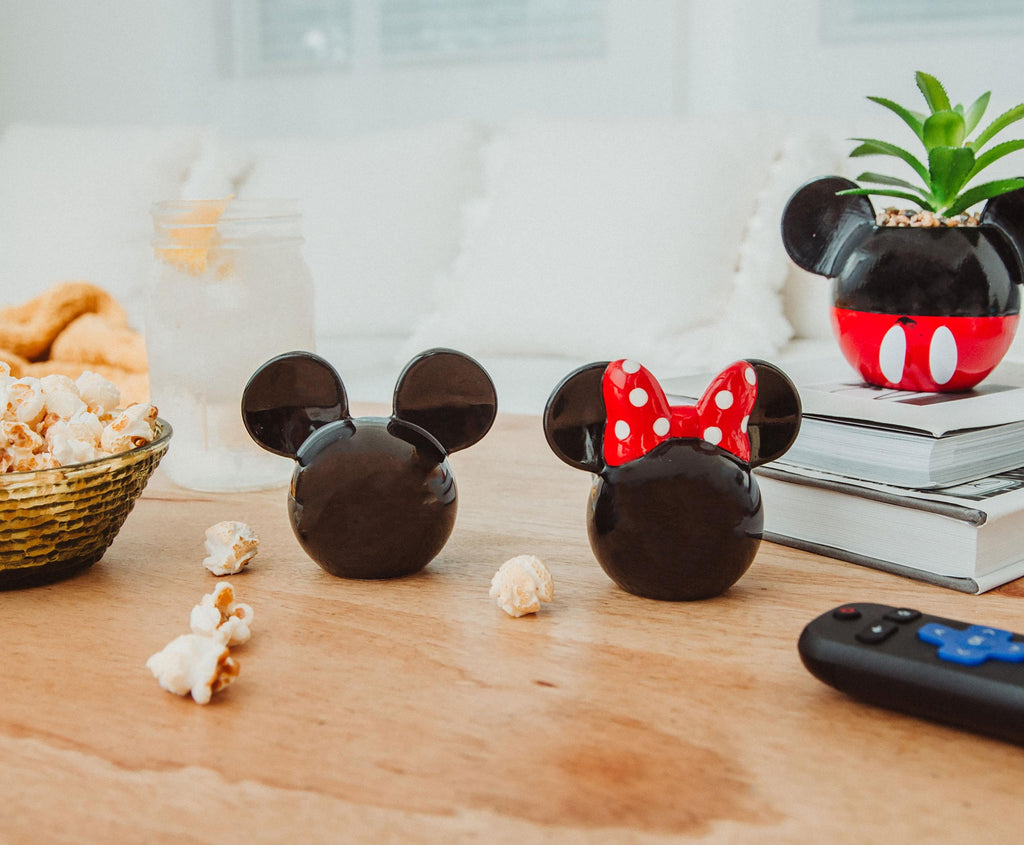 Disney Mickey and Minnie Mouse Ceramic Salt and Pepper Shakers | Set of 2