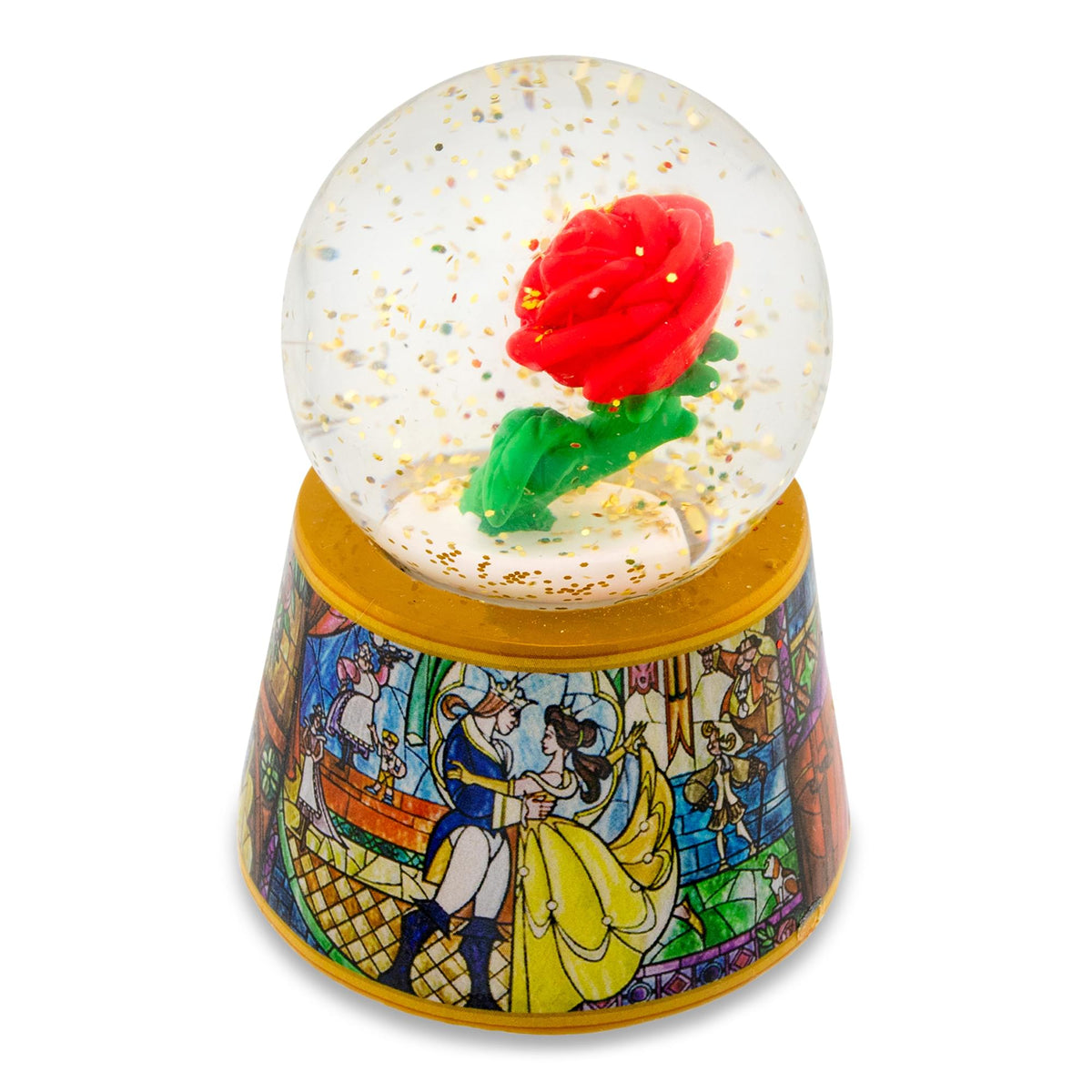 Disney Beauty and the Beast Mini Light-Up Snow Globe | 3 Inches Tall
