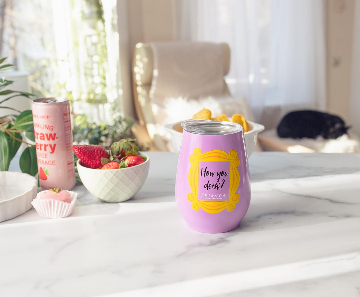 Friends "How You Doin?" Double-Walled Stainless Steel Tumbler | Holds 10 Ounces