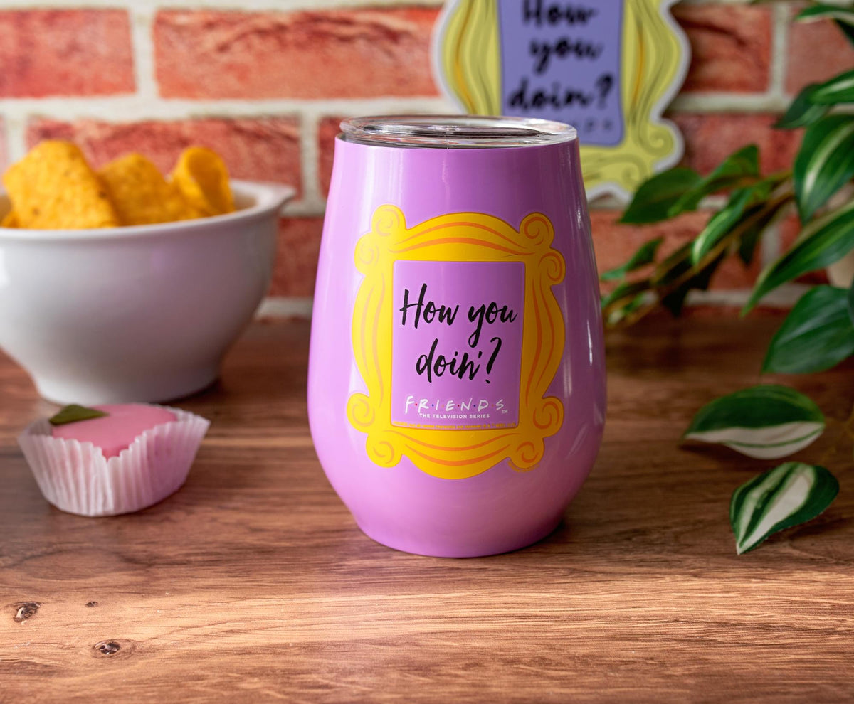 Friends "How You Doin?" Double-Walled Stainless Steel Tumbler | Holds 10 Ounces