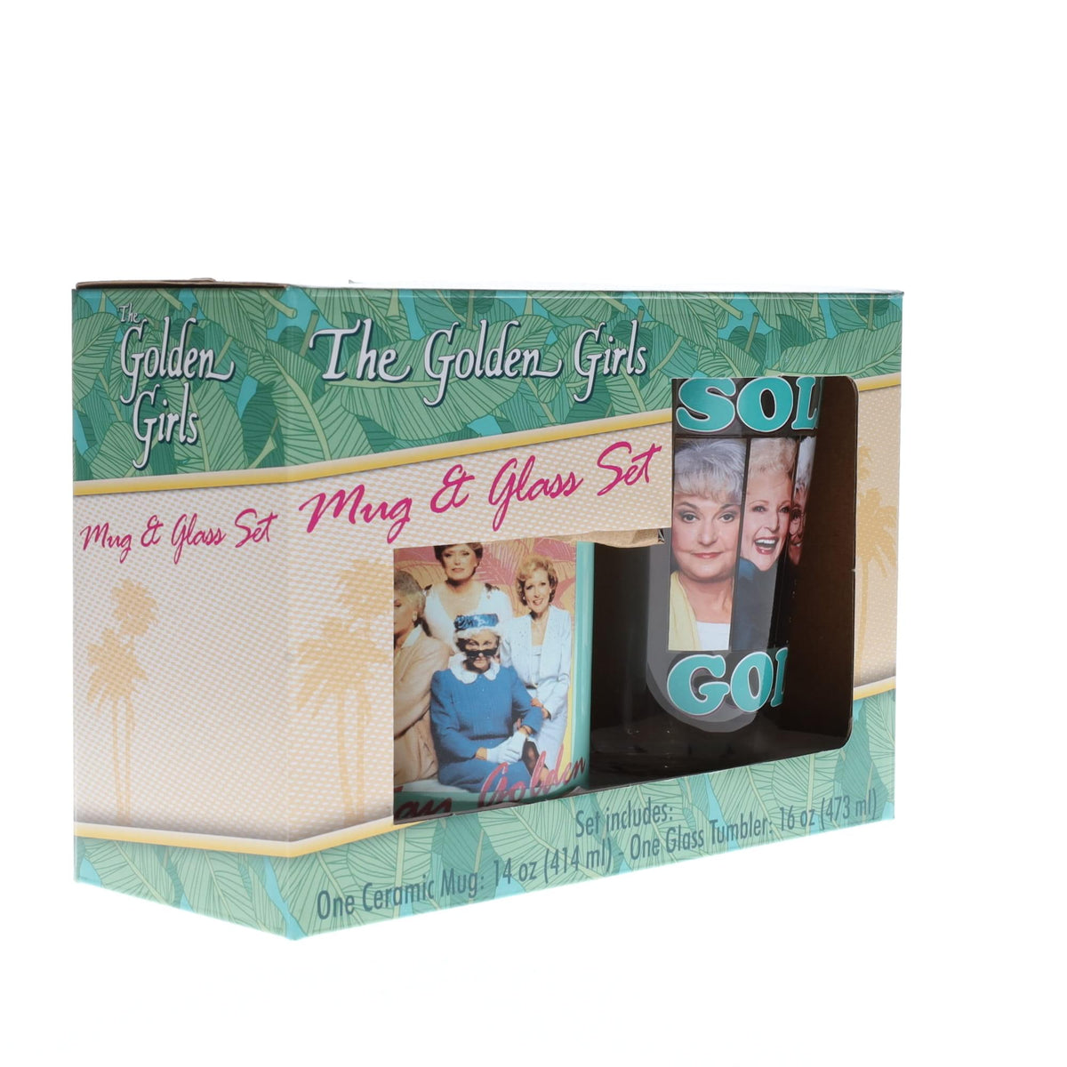 The Golden Girls "Stay Golden" Pint Glass and Coffee Mug Set
