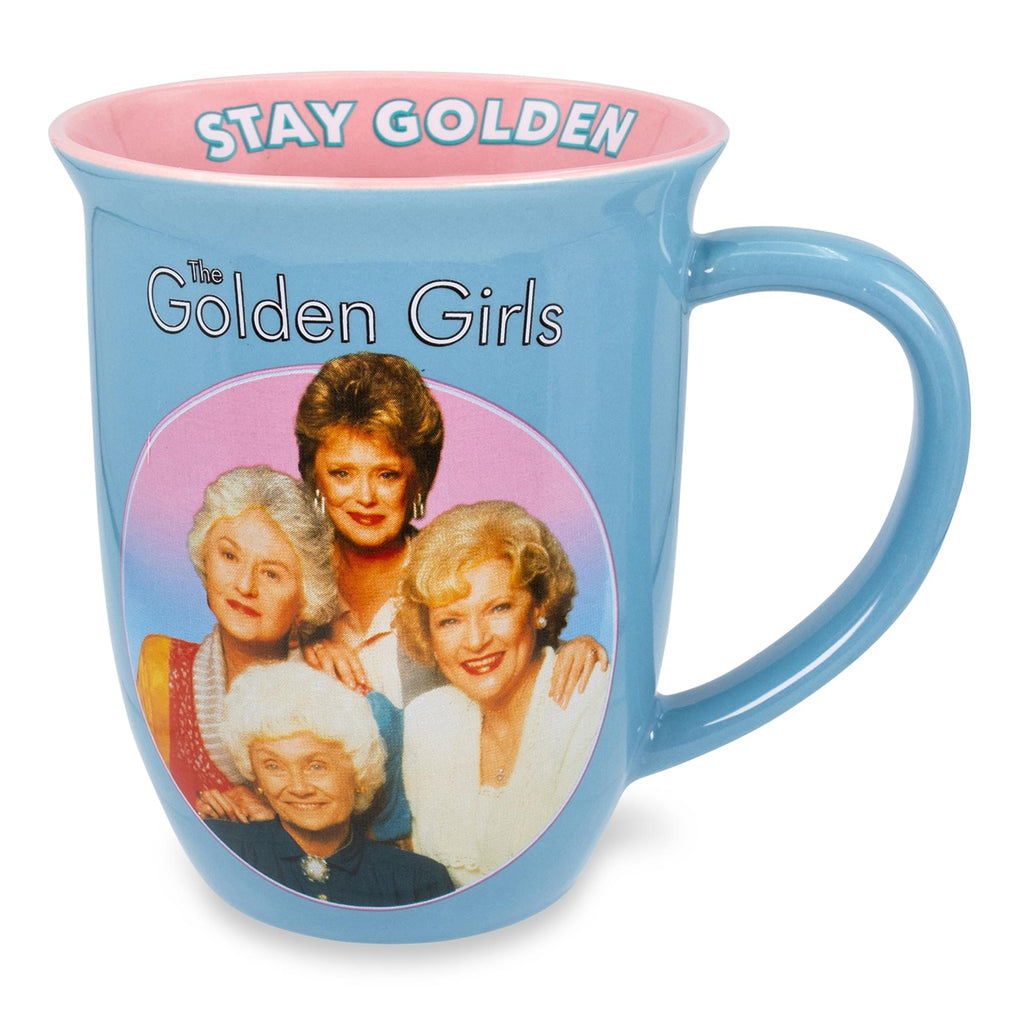 The Golden Girls "Stay Golden" Wide Rim Ceramic Coffee Mug | Holds 16 Ounces