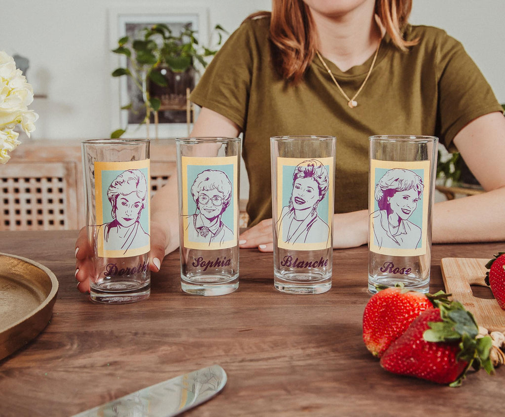 The Golden Girls 4 Piece 10-Ounce Glass Tumbler Set